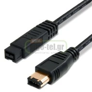 ΚΑΛΩΔΙΟ FIREWIRE 1394b 9P ΣΕ 6P 800SEC ΜΗΚΟΣ 2m ΜΑΥΡΟ
