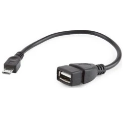Καλώδιο σύνδεσης OTG MICRO USB-AF Gembird USB A - Micro-USB B 0.15m USB Black