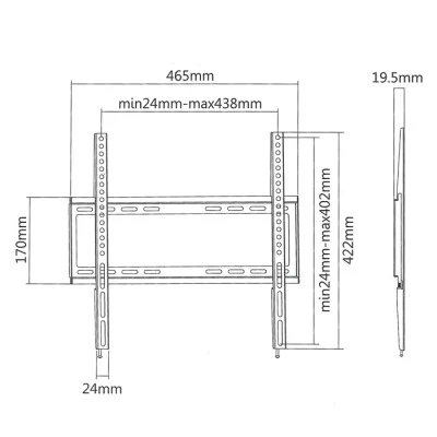 Επιτοίχια βάση στήριξης SUPERIOR FIXED EXTRA SLIM για τηλεοράσεις LED/LCD/Plasma από 32" - 55" Επιτοίχια βάση στήριξης SUPERIOR FIXED EXTRA SLIM για τηλεοράσεις LED/LCD/Plasma από 32" - 55"