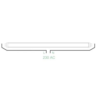 Λάμπα led tubes T8 G13 Ø26x1200mm 18W 230V 4000k ενδιάμεσο φως 1770lm με τροφοδοσία στα 2 άκρα