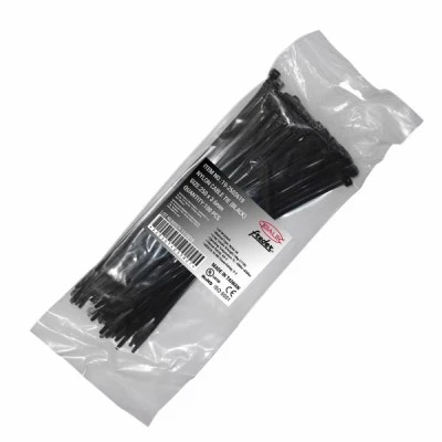 Δεματικά καλωδίων 250x3.6mm μαύρα με προστασία (UV) από τον ήλιο & τις καιρικές συνθήκες Δεματικά καλωδίων 250x3.6mm μαύρα με προστασία (UV) από τον ήλιο & τις καιρικές συνθήκες