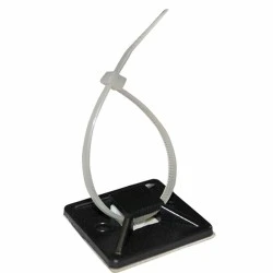 Αυτοκόλλητη βάση δεματικών 28x28mm μαύρη