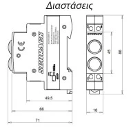 Ενδεικτική λυχνία ράγας μονή κόκκινη SCHRACK TECHNIK ΑΖ106801