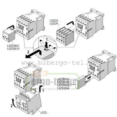 ΜΙΝΙ ρελέ ισχύος τριπολικό LSDD1213 SCHRACK 24VAC 5,5KW/S00 ένταση AC3 12A 1NO