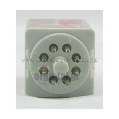 Ρελέ τύπου λυχνίας 10A CARLO GAVAZZI RCP8002 2C/O 115V AC 8 ποδιών με κλειδί συγκράτησης & LED