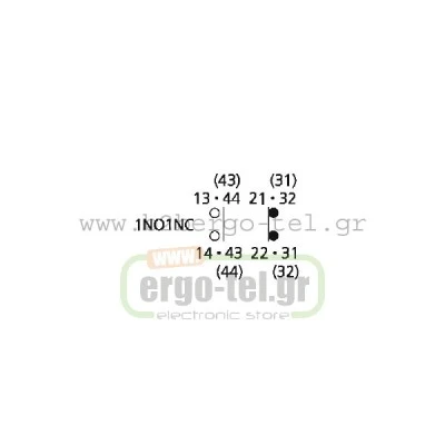Βοηθητική επαφή πλευρική KRIPAL AU-100 2+2 για ρελέ από 55KW έως 132KW τύπου LG