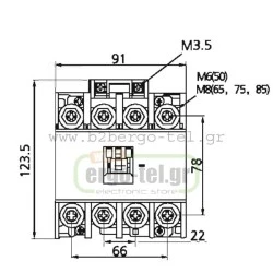 Ρελέ ισχύος KRIPAL τύπου LG UKC1-85/4 τετραπολικό 45KW 415V με πηνίο 230V 85AC3/135AC1