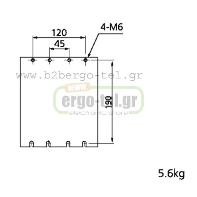 Ρελέ ισχύος KRIPAL τύπου LG UKC1-180/4 τετραπολικό 90KW 415V με πηνίο 230V 180AC3/230AC1 2+2επαφές