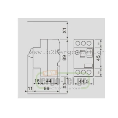 Θερμομαγνητικός διακόπτης KRIPAL UKS-MO8 ισχύς 1,5KW στα 415V 2,5A-4A τύπου LG 0,260Kg