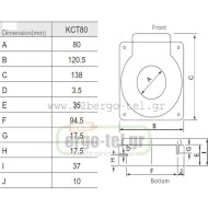 Τορροειδής μετασχηματιστής KRIPAL KCT-80S Φ80mm max 630A 138X121X35mm