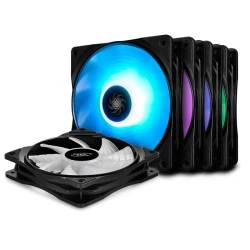 5 Ημιδιαφανείς ανεμιστήρες 120mm DEEPCOOL RF 120M 5 σε 1 με RGB σύστημα LED φωτισμού