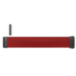 Braided καλώδιο προέκτασης τροφοδοσίας DEEPCOOL motherboard 24pin 30cm σε κόκκινο χρώμα