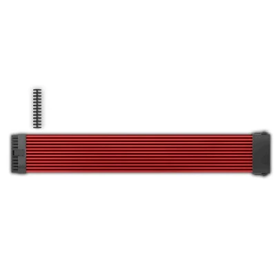 Braided καλώδιο προέκτασης τροφοδοσίας DEEPCOOL motherboard 24pin 30cm σε κόκκινο χρώμα