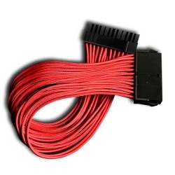 Braided καλώδιο προέκτασης τροφοδοσίας DEEPCOOL motherboard 24pin 30cm σε κόκκινο χρώμα
