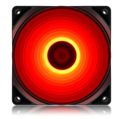 Ανεμιστήρας DEEPCOOL RF120 120mm με 4 κόκκινα LED χαμηλές στροφές ανά λεπτό για αθόρυβη λειτουργία