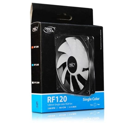 Ανεμιστήρας DEEPCOOL RF120 120mm 1.92 W 12VDC 0.16 Α 1300RPM με 4 μπλε LED Ανεμιστήρας DEEPCOOL RF120 120mm 1.92 W 12VDC 0.16 Α 1300RPM με 4 μπλε LED