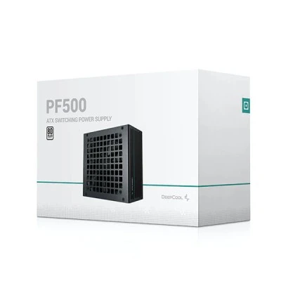 Τροφοδοτικό Η/Υ DEEPCOOL PF500 500W με πιστοποίηση 80 Plus και ενεργό PFC σε μαύρο χρώμα