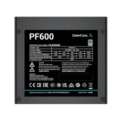 Τροφοδοτικό Η/Υ DEEPCOOL PF600 600W με πιστοποίηση 80 Plus και ενεργό PFC σε μαύρο χρώμα