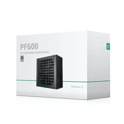 Τροφοδοτικό Η/Υ DEEPCOOL PF600 600W με πιστοποίηση 80 Plus και ενεργό PFC σε μαύρο χρώμα