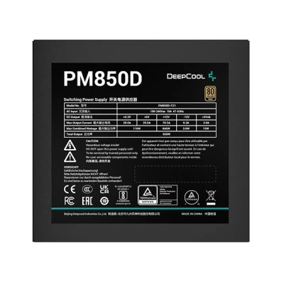 Τροφοδοτικό Η/Υ DEEPCOOL PM850D 850W με πιστοποίηση 80 Plus Gold και ενεργό PFC σε μαύρο χρώμα