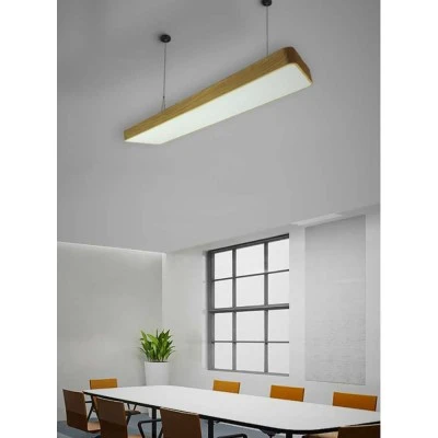 Led panel φωτιστικό με όψη ξύλου επίτοιχο & κρεμαστό 60W με ενδιάμεσο φως 4000K 5800lm