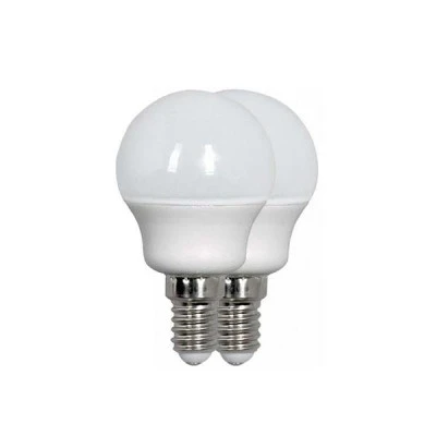 Λάμπα LED SMD σφαιρική ισχύος 4W 220-240V Ε14 2700K θερμό φως 400lm 25000h σε blister 2 τμχ