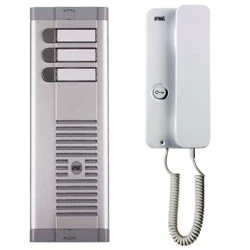 Ολοκληρωμένο σύστημα θυροτηλεφώνου URMET 925/103 με 3 μπουτόν κλήσης για καλωδίωση 4+Ν