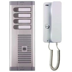 Ολοκληρωμένο σύστημα θυροτηλεφώνου URMET 925/104 με 4 μπουτόν κλήσης για καλωδίωση 4+Ν