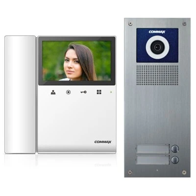 Κιτ θυροτηλεόρασης COMMAX DRC-2CU CDV-43K2 4 καλωδίων με οθόνη και χειρολαβή