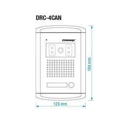 Μπουτονιέρα COMMAX DRC-4CAN 4 καλωδίων με 1 πλήκτρο κλήσης και υπέρυθρο νυχτερινό φωτισμό