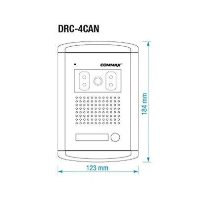 Μπουτονιέρα COMMAX DRC-4CAN 4 καλωδίων με 1 πλήκτρο κλήσης και υπέρυθρο νυχτερινό φωτισμό