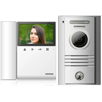 Σετ θυροτηλεόρασης COMMAX DRC-40K CDV-43KM 4 καλωδίων με χειρολαβή και οθόνη 4,3  