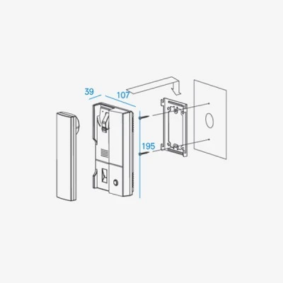 Σετ ενσύρματης ενδοσυνεννόησης COMMAX TP-1L 2 σημείων με ρύθμιση ένταση ήχου κλήσης 