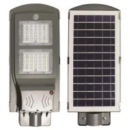 Ηλιακό φωτιστικό δρόμου LED SMD 40W γκρι ενδιάμεσο φως 4000k με ανιχνευτή κίνησης στεγανό IP65