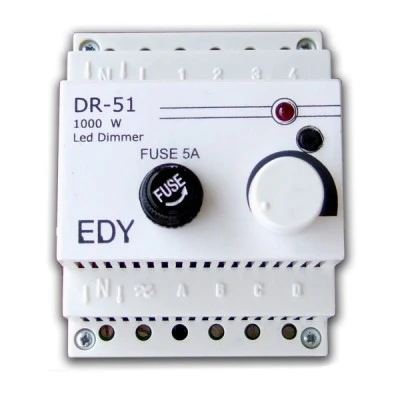Ρυθμιστής φωτισμού - DIMMER ράγας DR-51 230V 1KW με OPTOCOUPLER για λάμπες LED Ρυθμιστής φωτισμού - DIMMER ράγας DR-51 230V 1KW με OPTOCOUPLER για λάμπες LED