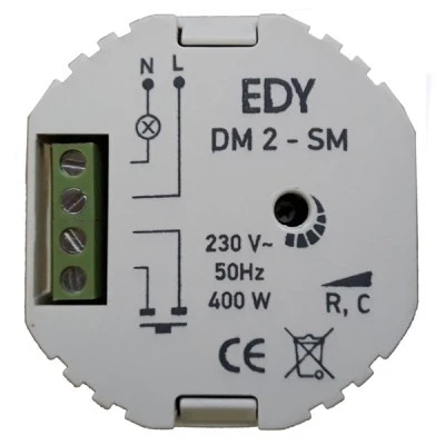 Ρυθμιστής φωτισμού - Dimmer κυτίου DM 2-SM Trailing Edge ή  LED Mode, για λάμπες Led Dimmable