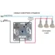 Ρυθμιστής φωτισμού -DIMMER DM-1 χωνευτός για LED 300 W Trailing Edge με IGBT χωρίς ουδέτερο
