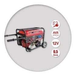 Γεννήτρια βενζίνης MIYAKE HZB 6500 E 13Hp 220V μονοφασική με μίζα και τροχήλατο ντεπόζιτο 25L