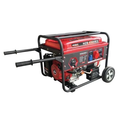 Γεννήτρια βενζίνης MIYAKE HZB 6500 E3 6,5kVA τριφασική με μίζα και πτυσσόμενα χερούλια μεταφοράς