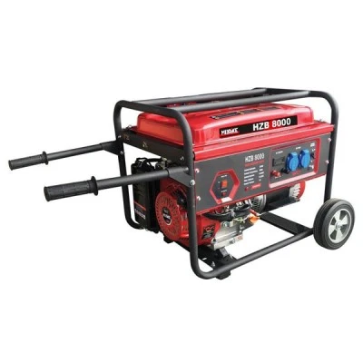 Γεννήτρια βενζίνης μονοφασική MIYAKE HZB 8000 25L 12V 8,3Α με σχοινί & πτυσσόμενα χερούλια μεταφοράς