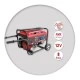 Γεννήτρια βενζίνης μονοφασική MIYAKE HZB 8000 25L 12V 8,3Α με σχοινί & πτυσσόμενα χερούλια μεταφοράς