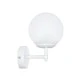 GloboStar® DALPH 203-0030 Vintage Επιτοίχιο Φωτιστικό Απλίκα Μονόφωτο 1 x E27 IP20 Λευκό Μέταλλο με Λευκό Γυαλί - M18 x Π15 x Υ23cm