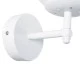GloboStar® DALPH 203-0030 Vintage Επιτοίχιο Φωτιστικό Απλίκα Μονόφωτο 1 x E27 IP20 Λευκό Μέταλλο με Λευκό Γυαλί - M18 x Π15 x Υ23cm