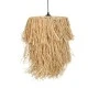 GloboStar® WEG 203-0036 Boho Κρεμαστό Φωτιστικό Καπέλο Μονόφωτο 1 x E27 IP20 Μπέζ Ψάθα - M30 x Π30 x Υ90cm