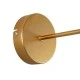 GloboStar® RALPH 203-0039 Vintage Επιτοίχιο Φωτιστικό Απλίκα Μονόφωτο 1 x E27 IP20 Χρυσό Μέταλλο με Λευκό Ύφασμα - Μ22 x Π29 x Υ30cm