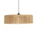 GloboStar® KYCLOS 203-0044 Boho Κρεμαστό Φωτιστικό Καπέλο Μονόφωτο 1 x E27 IP20 Μπέζ Rattan - M55 x Π55 x Υ20cm