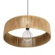 GloboStar® KYCLOS 203-0044 Boho Κρεμαστό Φωτιστικό Καπέλο Μονόφωτο 1 x E27 IP20 Μπέζ Rattan - M55 x Π55 x Υ20cm
