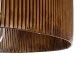 GloboStar® KYCLOS 203-0045 Boho Κρεμαστό Φωτιστικό Καπέλο Μονόφωτο 1 x E27 IP20 Καφέ Rattan - M55 x Π55 x Υ90cm