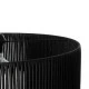 GloboStar® KYCLOS 203-0046 Boho Κρεμαστό Φωτιστικό Καπέλο Μονόφωτο 1 x E27 IP20 Μαύρο Rattan - M55 x Π55 x Υ90cm