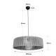 GloboStar® KYCLOS 203-0046 Boho Κρεμαστό Φωτιστικό Καπέλο Μονόφωτο 1 x E27 IP20 Μαύρο Rattan - M55 x Π55 x Υ90cm